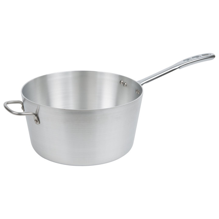 8 ½-quart Wear-Ever® tapered aluminum saucepan with natural finish and plated TriVent handle