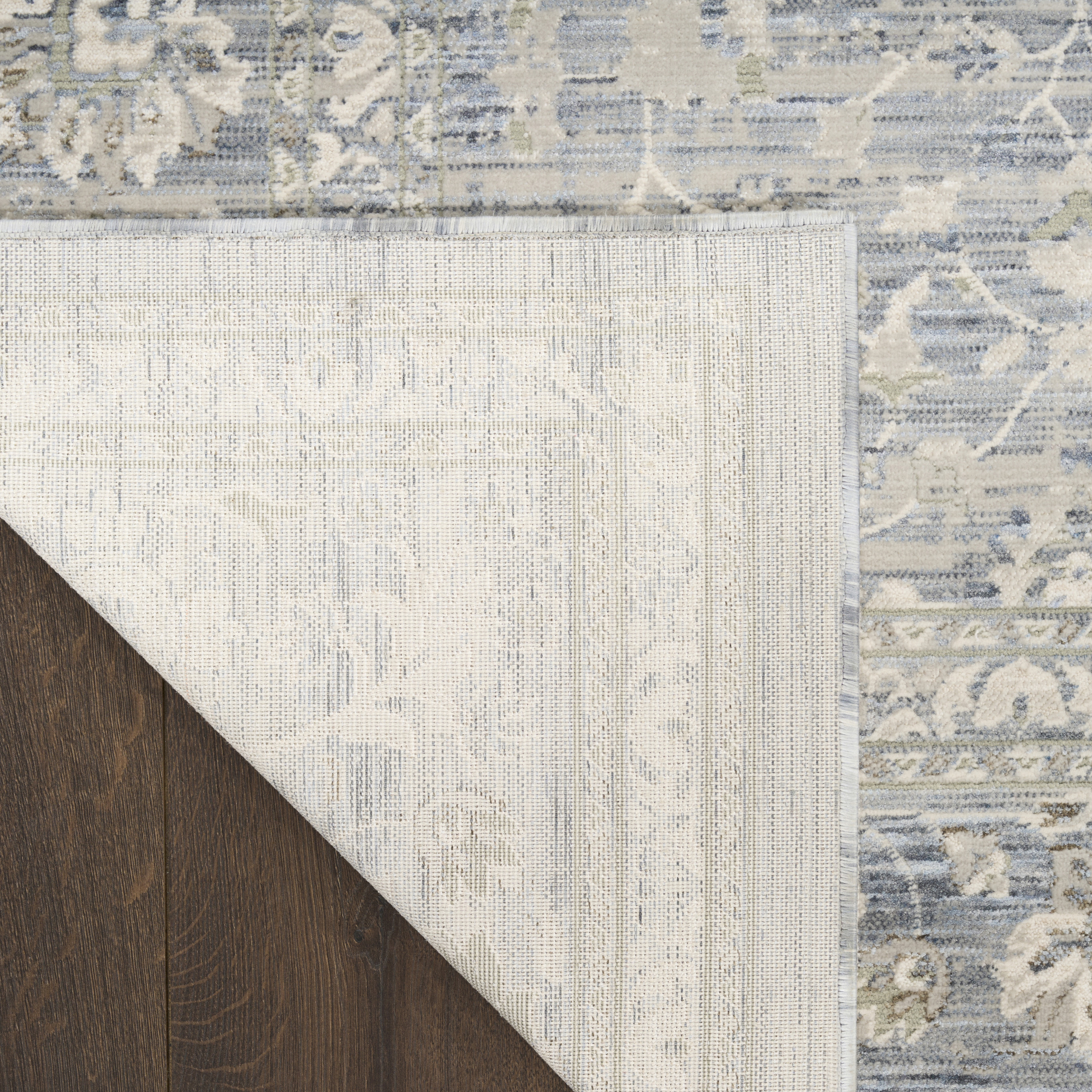 Nourison Soft Mist 9' x 12' Light Blue Vintage Indoor Rug