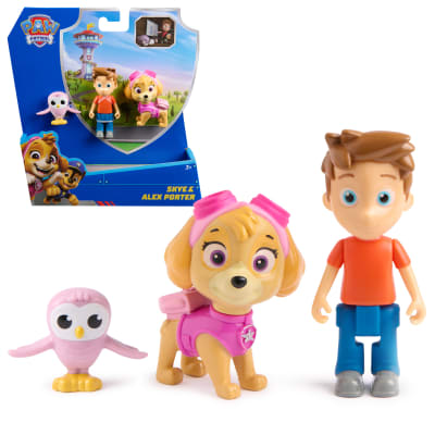 PAW Patrol Skye & Alex Porter Figure Pack with Lil Hootie Toy Figure, Kids Toys for Boys & Girls Ages 3 and Up