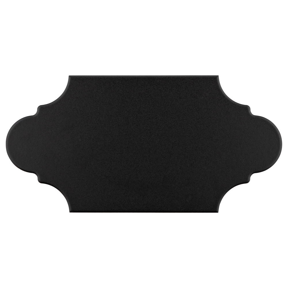 Textile Basic Provenzal Black 6-1/4 in. x 12-3/4 in. Porcelain Floor and Wall Tile