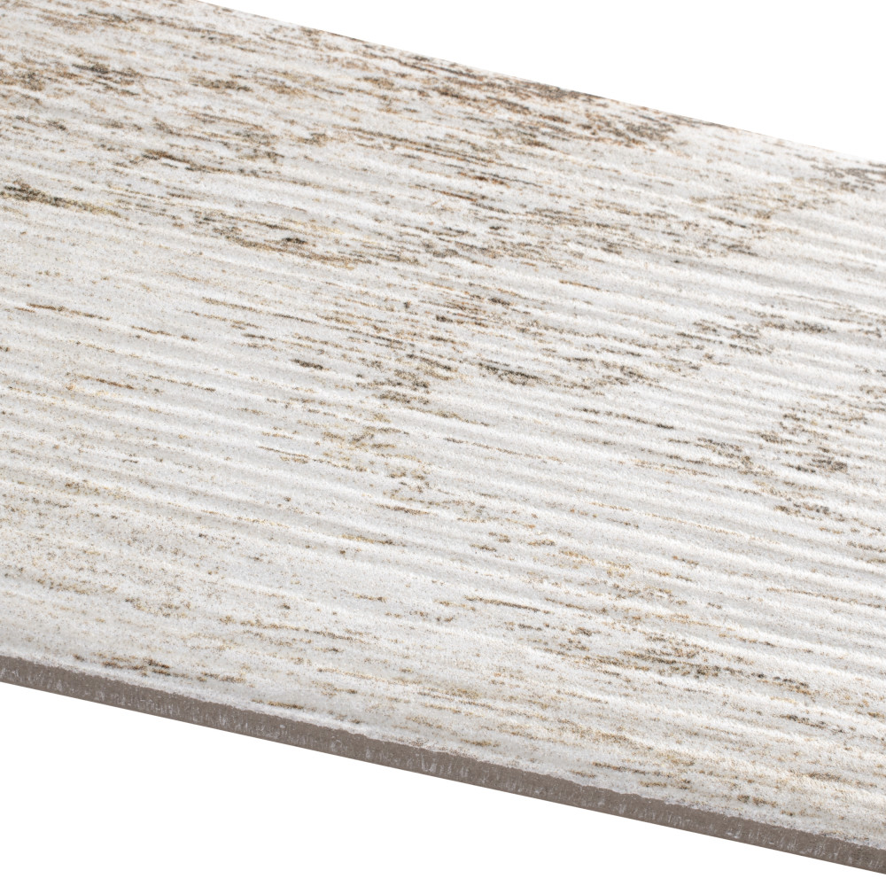 Bora White 3-1/8 in. x 17-1/2 in. Porcelain Floor and Wall Tile