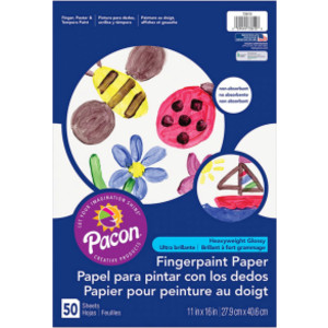 Fingerpaint Paper, White, 11" x 16", 50 Sheets