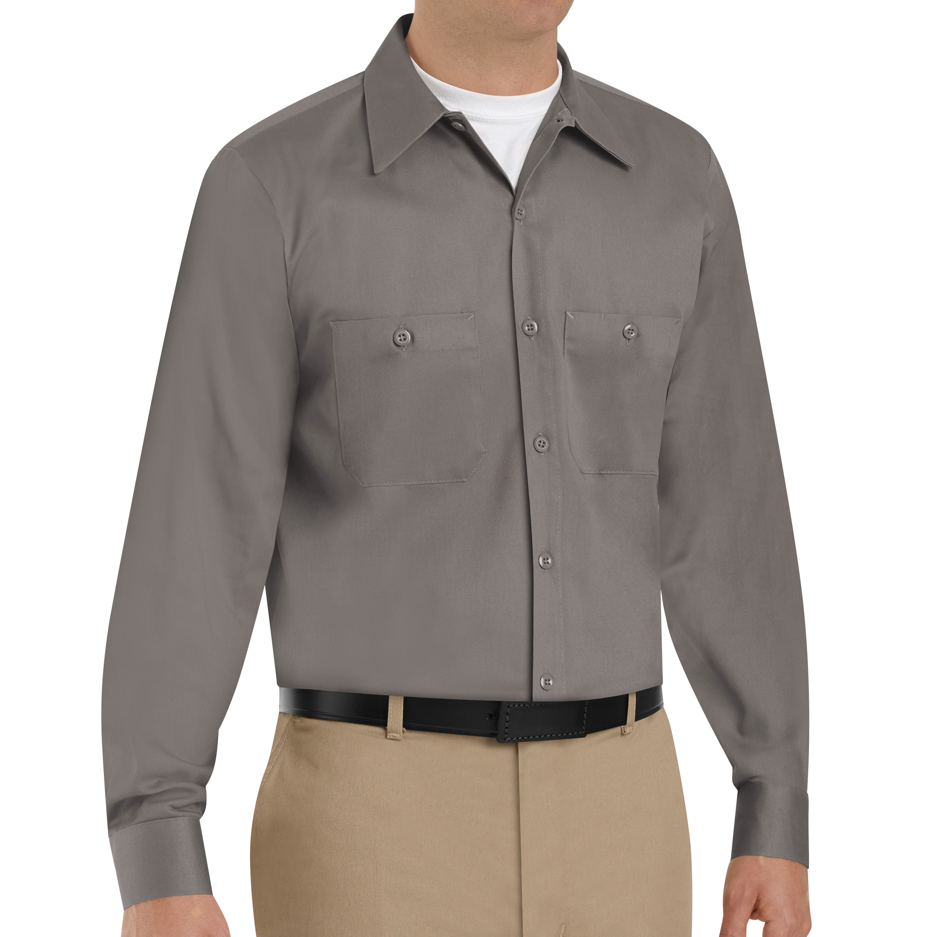 Red Kap Men's Long Sleeve Wrinkle-Resistant Cotton Work Shirt - Picture 12 of 37