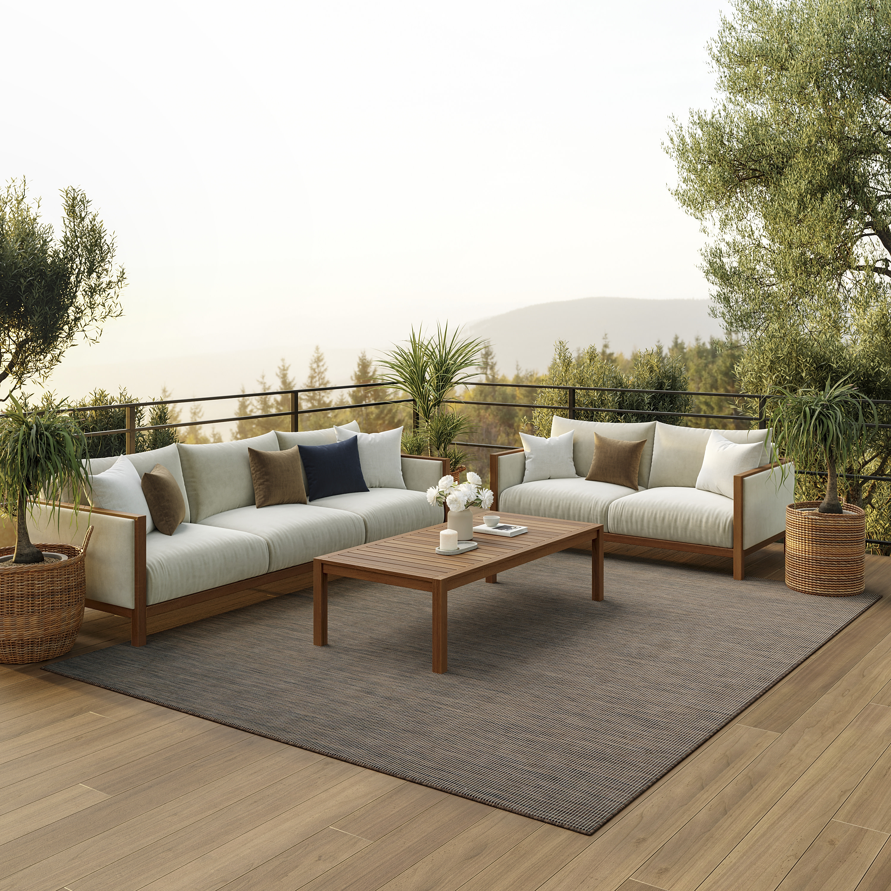 Nourison Positano 6' x 9' Natural Modern Rug
