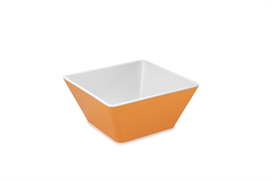 18 x 18 cm Two-Tone Yellow Melamine square bowl