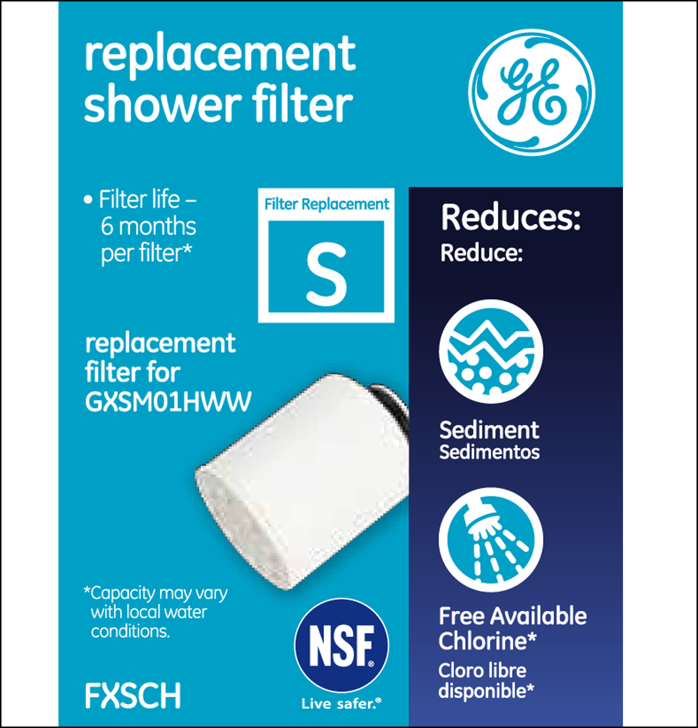 Shower Filtration System Replacement Filter &mdash; Model #: FXSCH