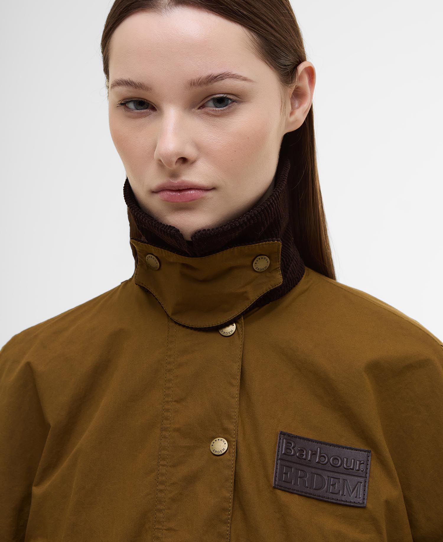Barbour x ERDEM Reversible Clover Showerproof Trapeze Jacket image number 5