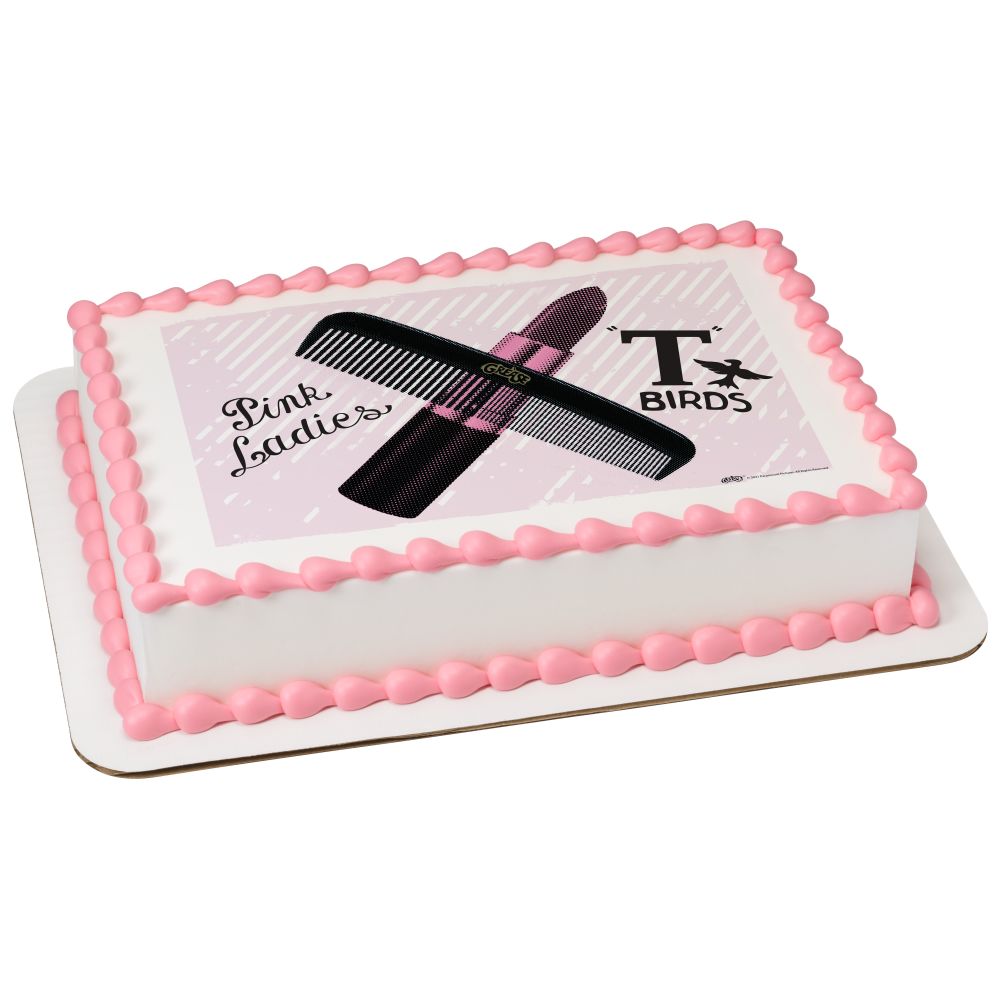 Image Cake Grease Pink Ladies & T Birds