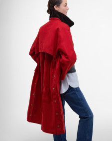 Barbour The Edit by Alexa Lizzy Showerproof Car Coat Scarlet/Dress Tartan