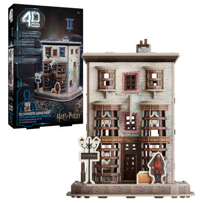 4D Build, Harry Potter Ollivander’s Wand Shop Store 3D Puzzle Model Kit, 75 Pcs, Harry Potter Gifts Desk Décor, 3D Puzzles for Harry Potter Fans 12+