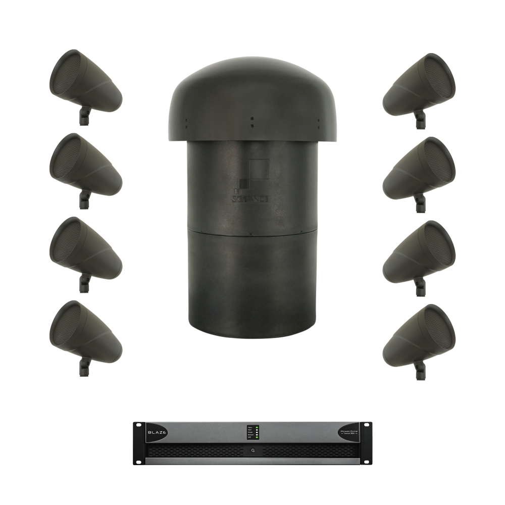 LS6T SAT/LS15T SUB - 8.1 LANDSCAPE SYSTEM W/ POWERZONE CONNECT 2004 (UNI) (KIT) (GROUND STAKE SOLD SEPARATELY)