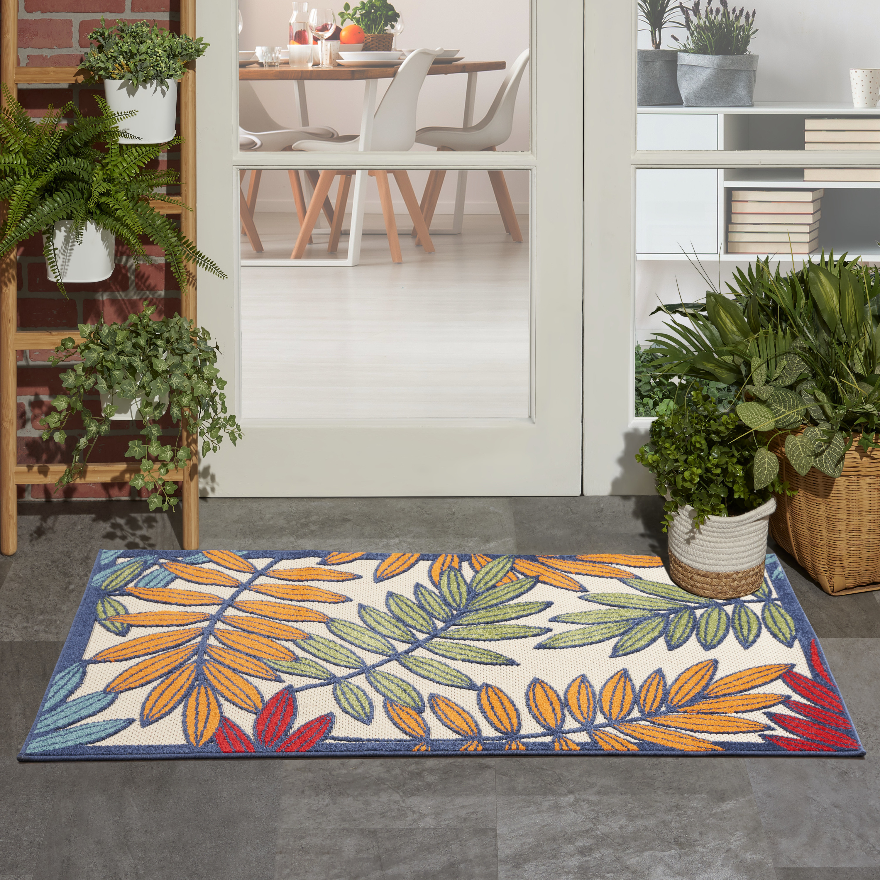 Nourison Aloha 3' x 5' Multicolor Tropical Rug