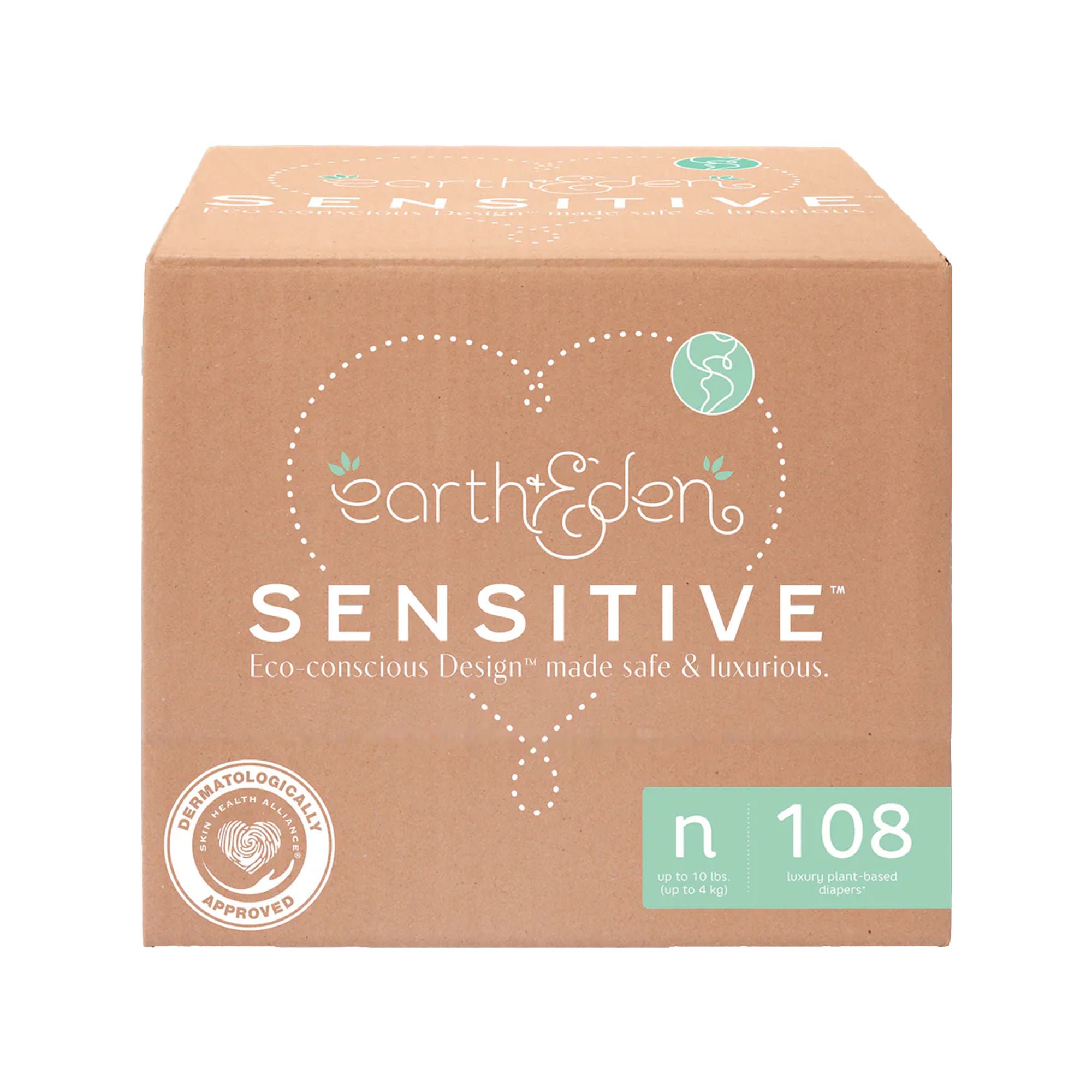 Earth & Eden Sensitive Baby Diapers, for Newborns Weighing up to 10 lbs.