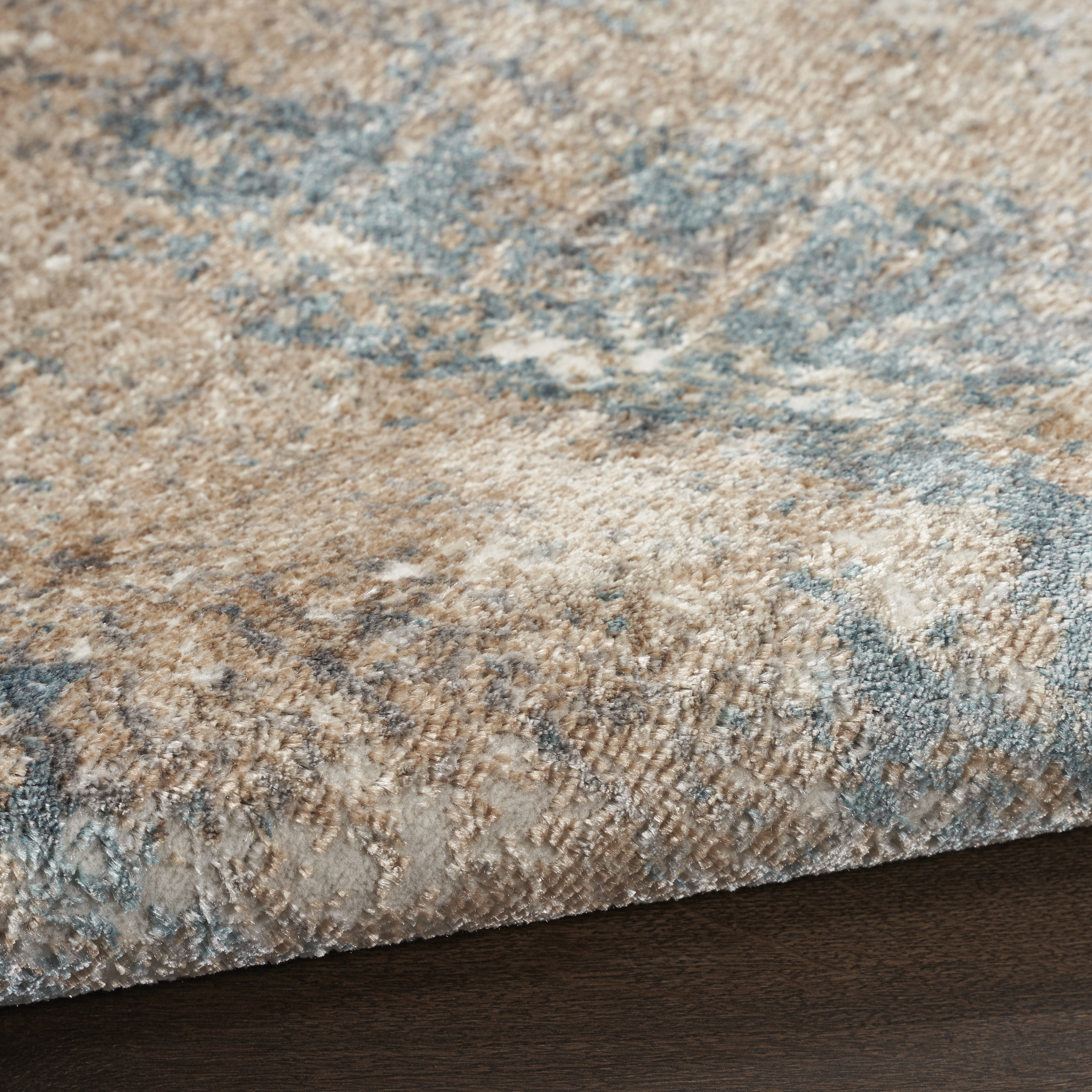 Nourison Glitz 3'11" x 5'11" Taupe Multicolor Modern Indoor Rug