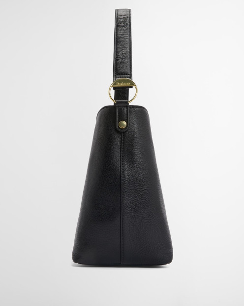 Borsa a secchiello in pelle Cedar Black