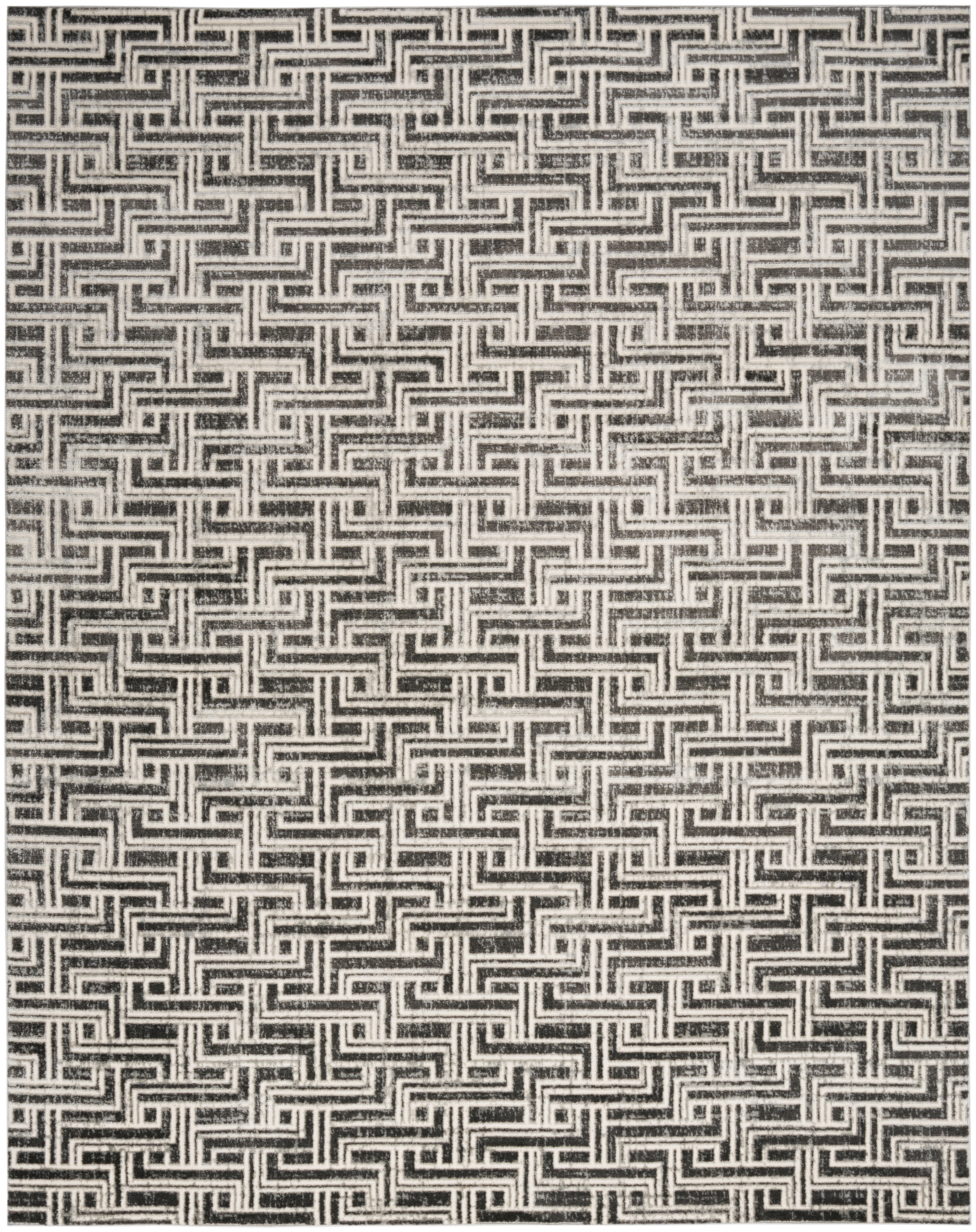 Nourison Serenity Home 9' x 12' Grey Ivory Modern Indoor Rug