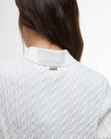 Hartland Knitted Polo Shirt Cloud