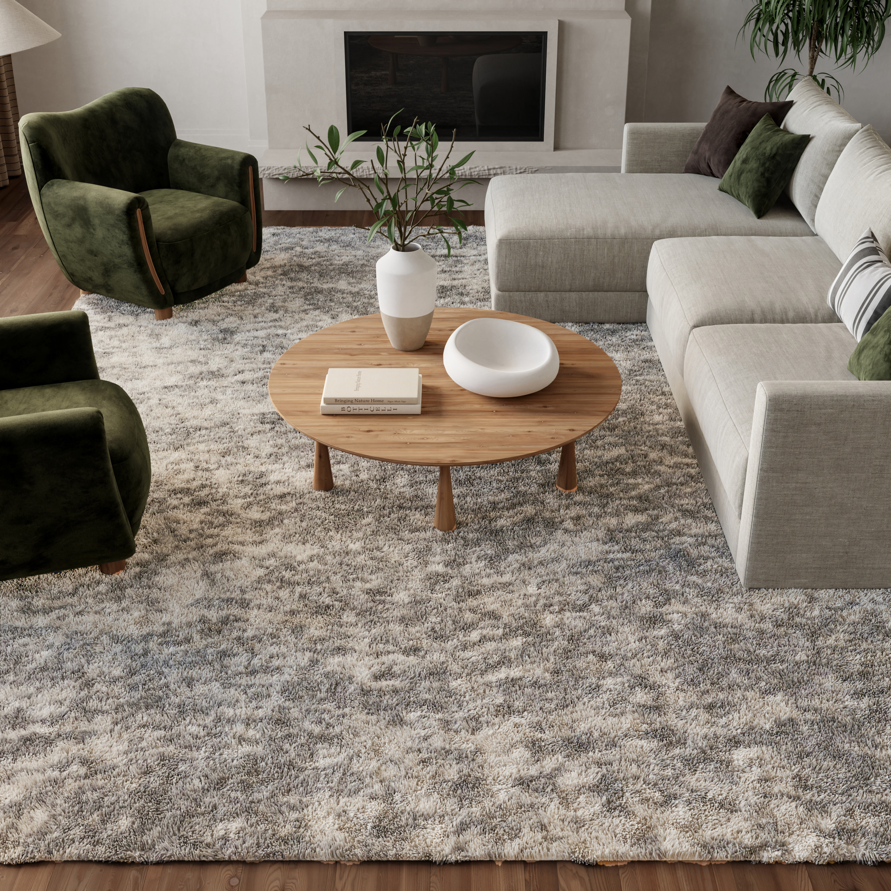 Nourison Dreamy Shag 7'10" x 9'10" Charcoal Grey Shag Indoor Rug