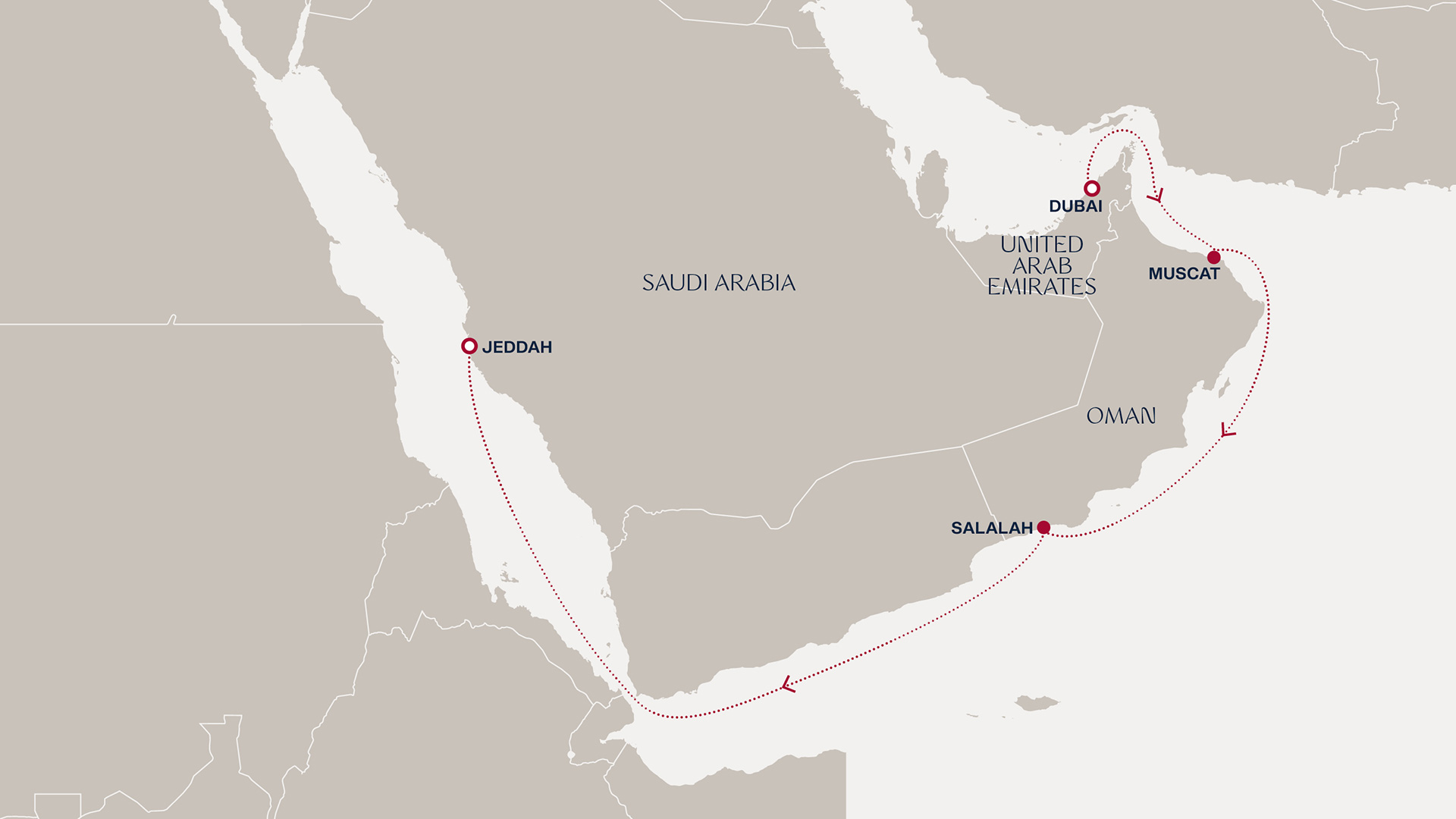 Itinerary map