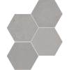 Love Affairs Concrete Ash Grey 8×9 Hexagon Field Tile Matte