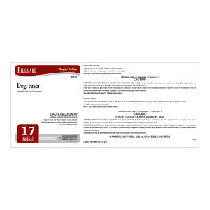 Label RTU Ars 817 Degreaser