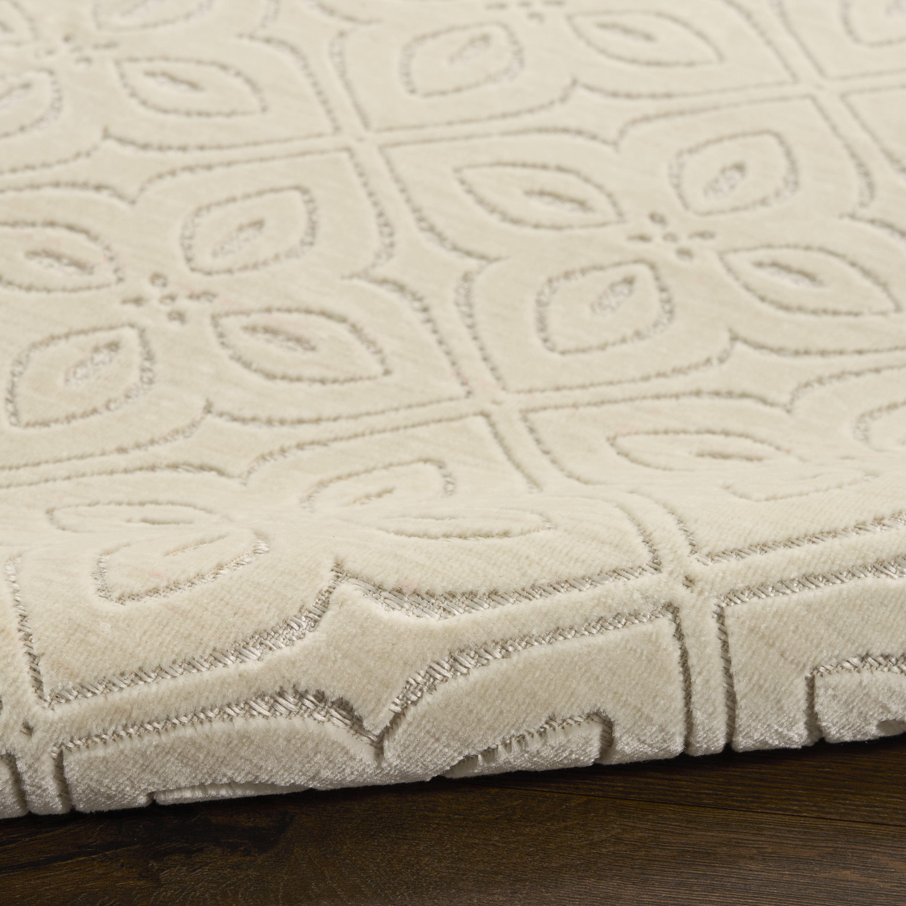 Nourison Washable Charm 6' x 9' Ivory Contemporary Indoor Rug