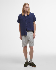 Natural Linen-Blend Shorts Mist