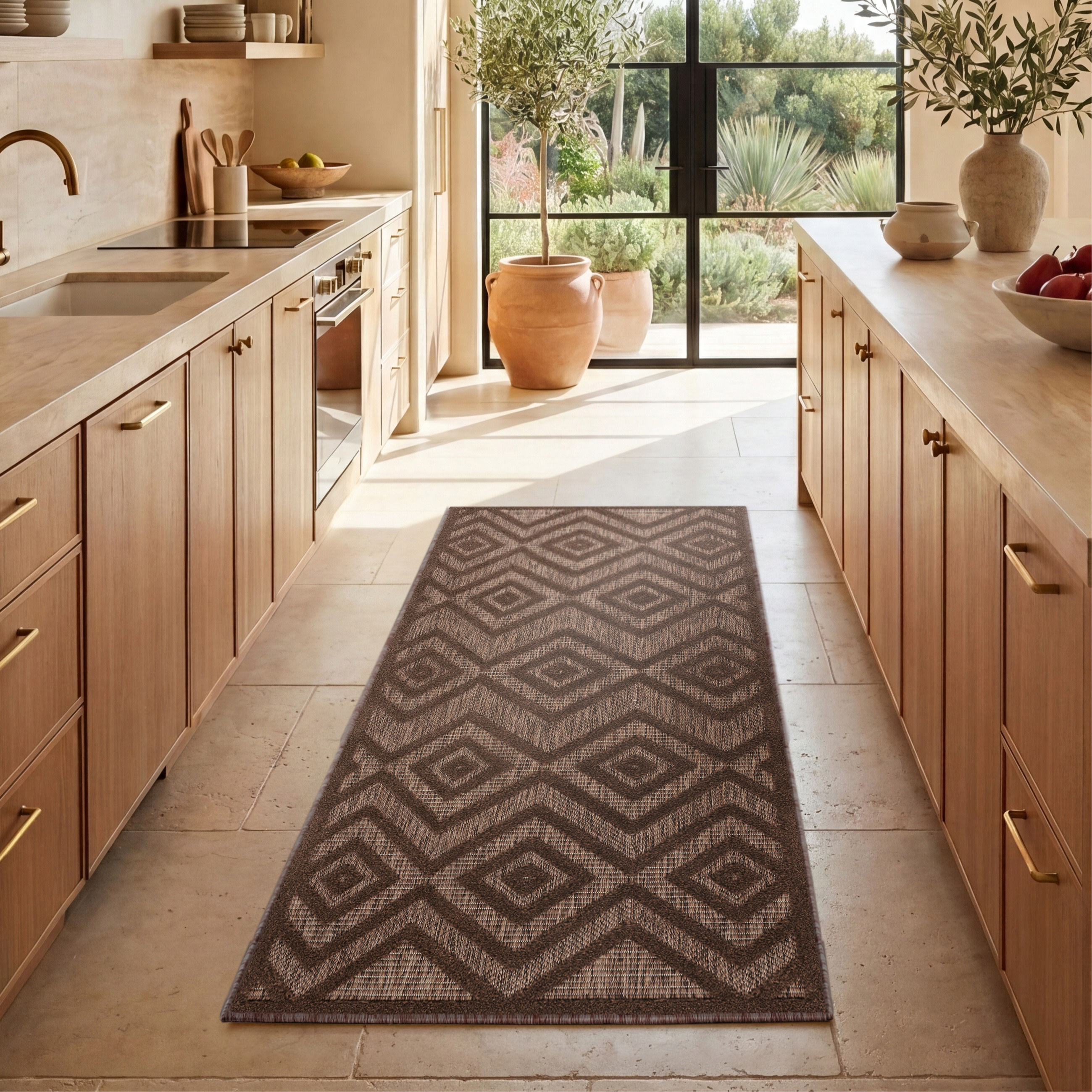 Nourison Versatile 2'2" x 7'6 Brown Modern Rug
