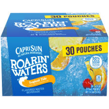 Capri Sun® Roarin' Waters Tropical Tide Flavored Water Beverage, 30 ct Box, 6 fl oz Pouches