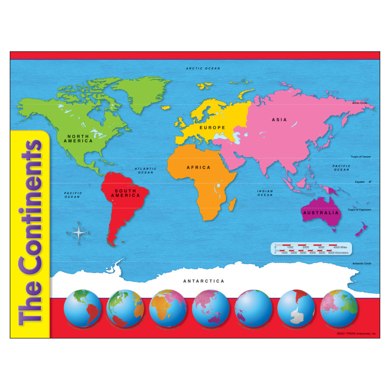 TREND The Continents Learning Chart, 17