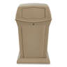 Rubbermaid Commercial, Ranger, 35 gal, Resin, Beige, Square, Receptacle