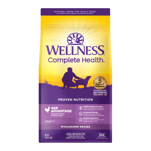 Wellness Complete Health Grained Senior Chicken & Barley Front packaging