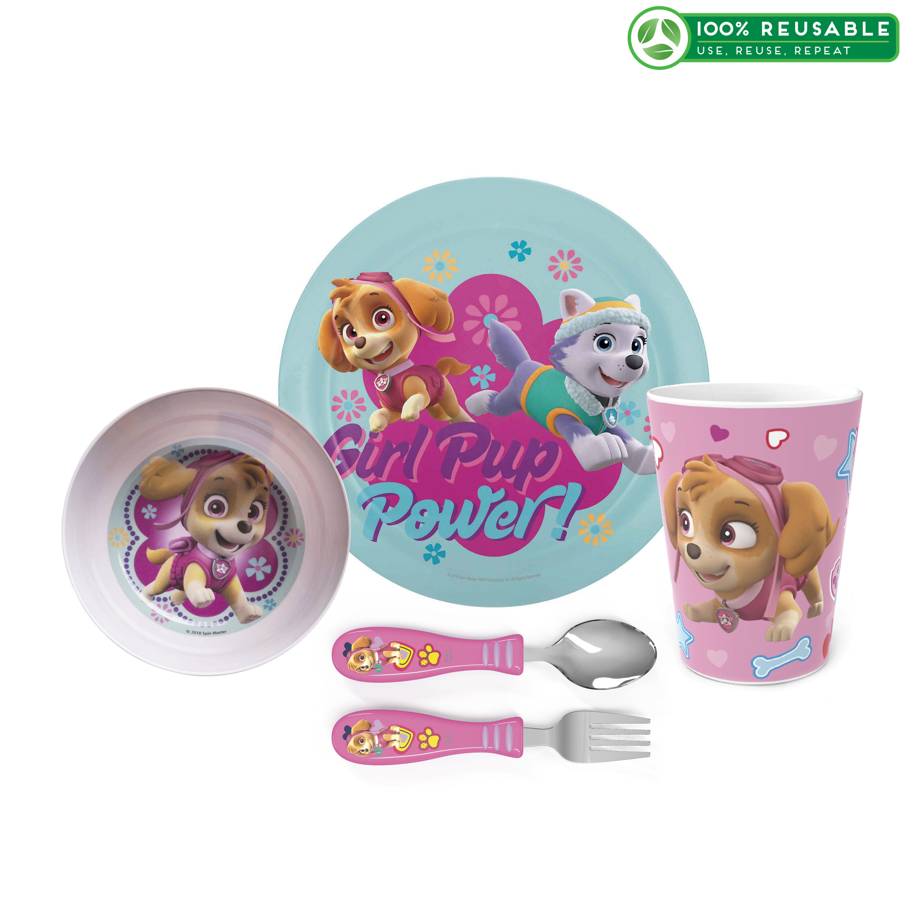 Paw Patrol Dinnerware Set, Skye and Everest, 5-piece set image