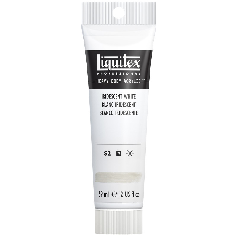 Professional Heavy Body Acrylic Paint, 59 mL Tube, Iridescent White