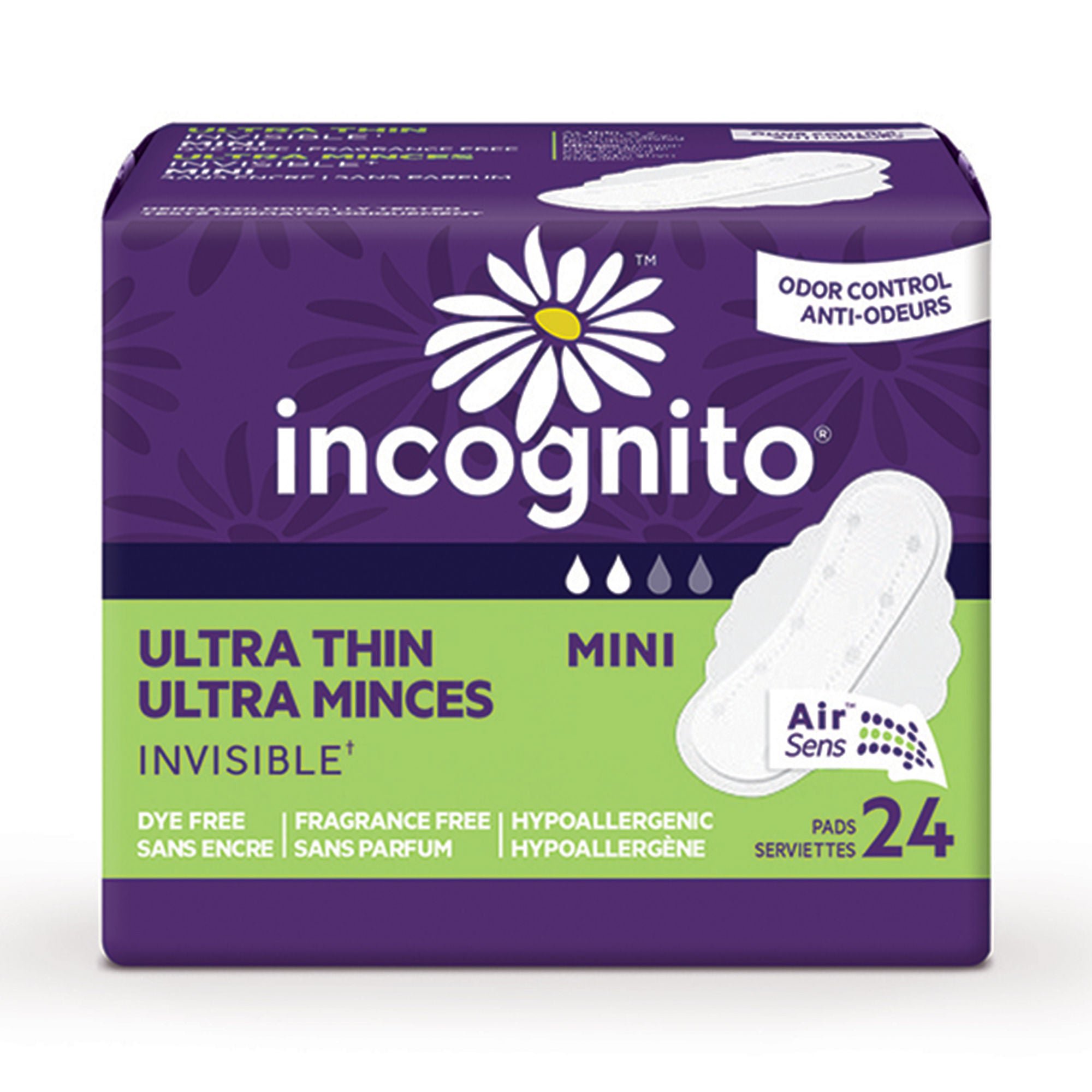 First Quality Products LLC PAD, MAXI W/WINGS INCOGNITO ULTR THIN UNSCNTD (24/BG 6BG/CS)