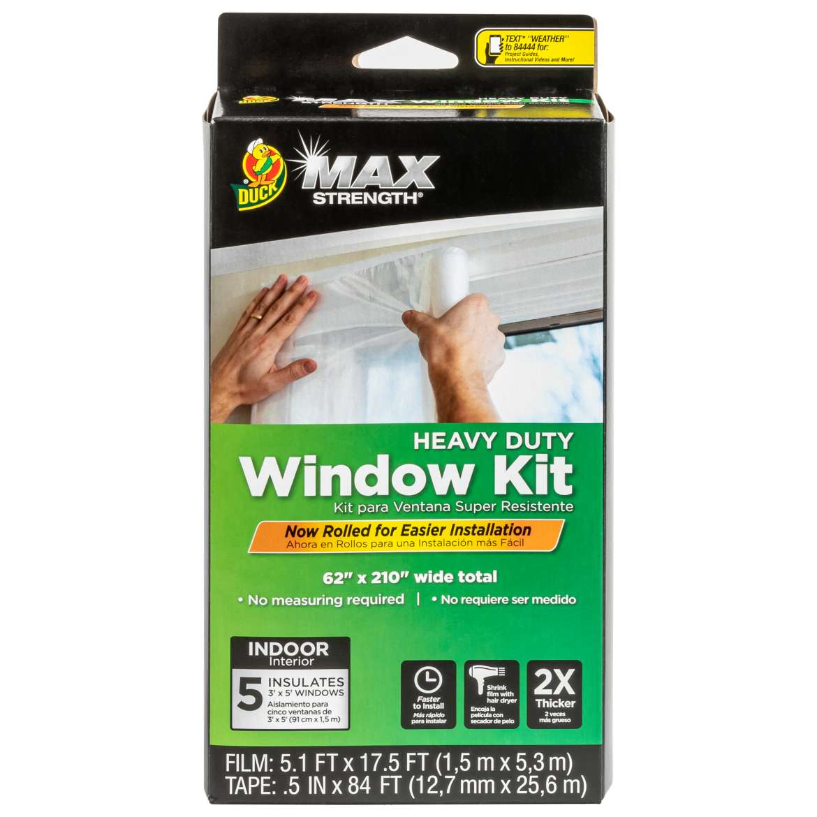 Duck Max Strength® Rolled Window Kit - Clear, 5 pk, 62 in. x 210 in.