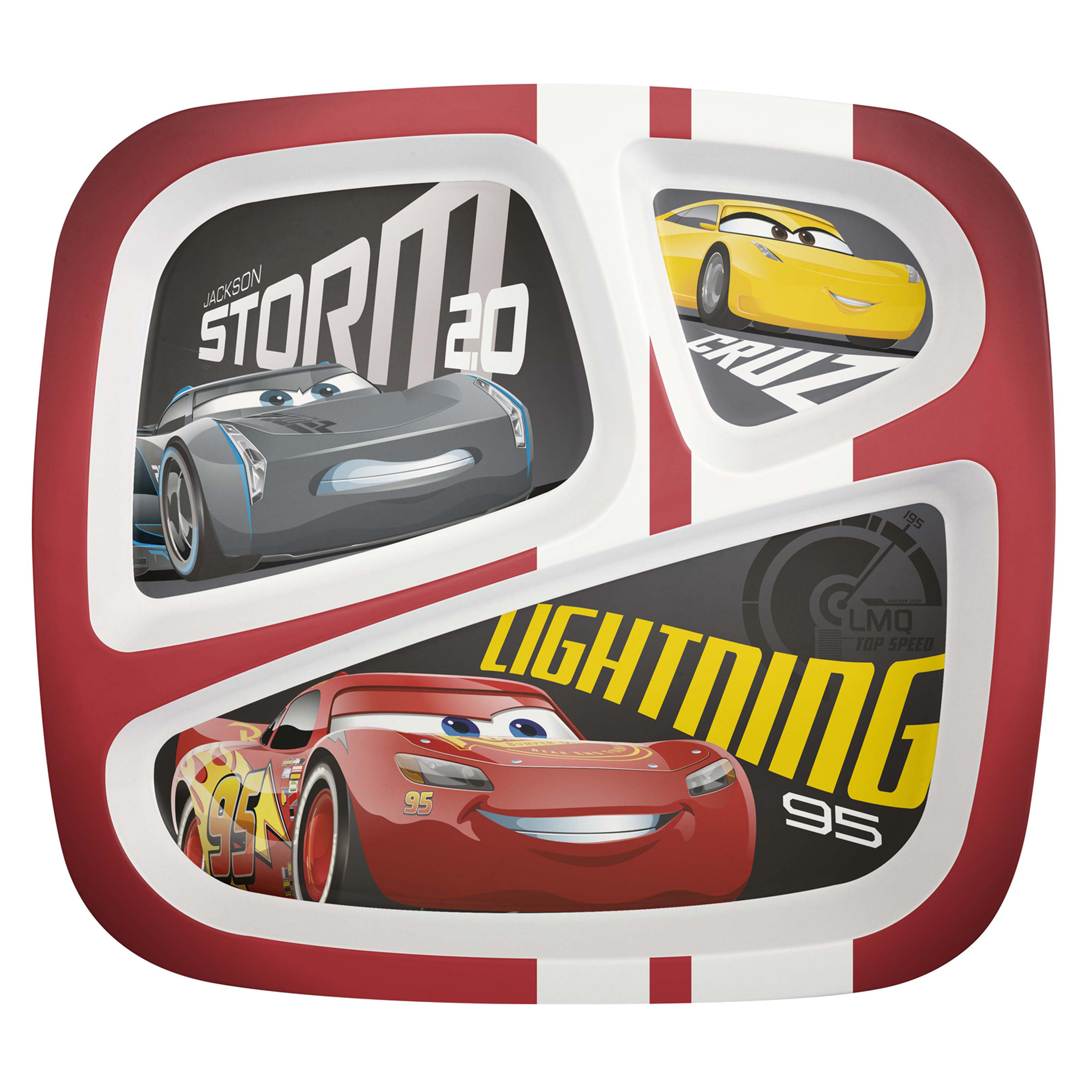 Cars 3 Kids Divided Plate, Lightning McQueen & Cruz Ramirez slideshow image 1 Cars 3 Kids Divided Plate, Lightning McQueen & Cruz Ramirez slideshow image 1