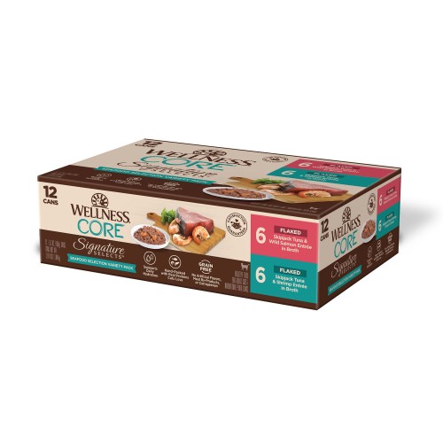 Wellness CORE Signature Selects Seafood Variety Pack Front packaging