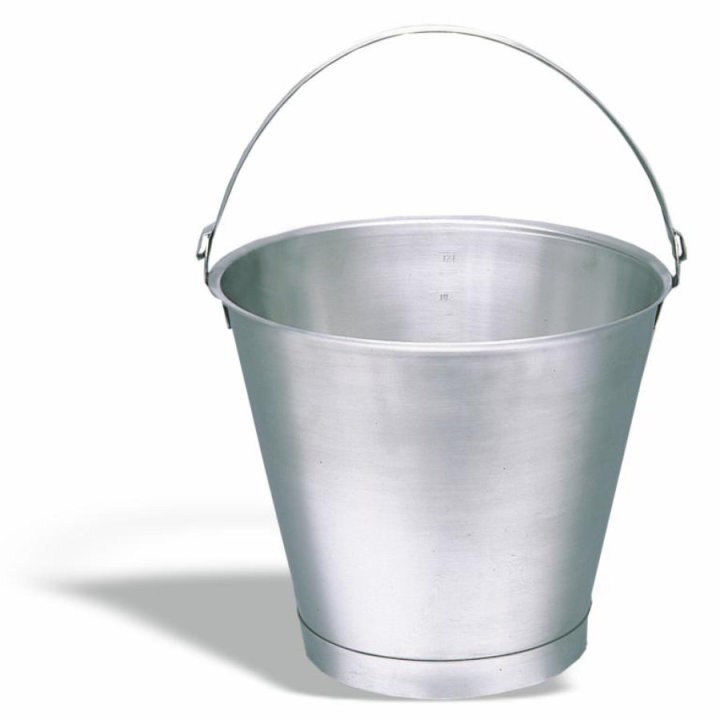 Seau avec base en acier inoxydable de 15 litres