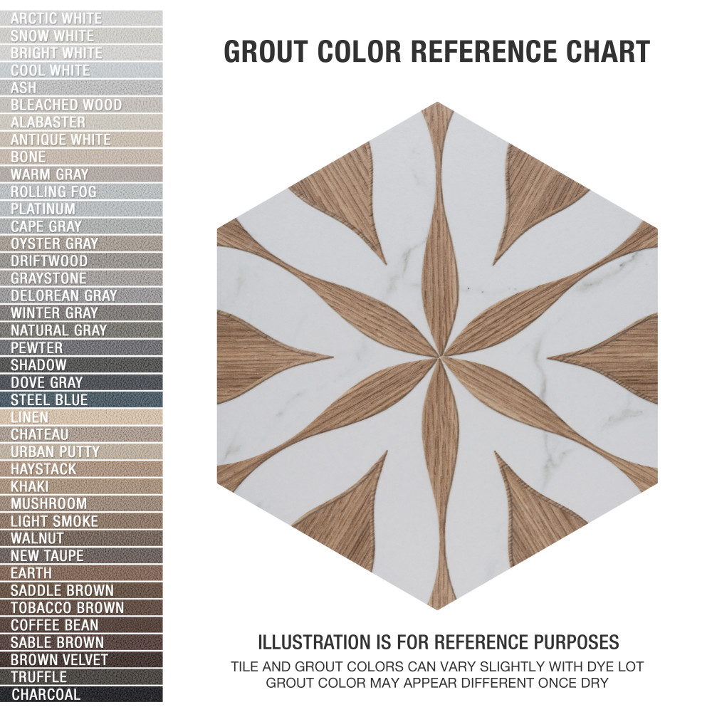 Llama Flower Loire Noce 8-5/8 in. x 9-7/8 in. Porcelain Floor and Wall Tile