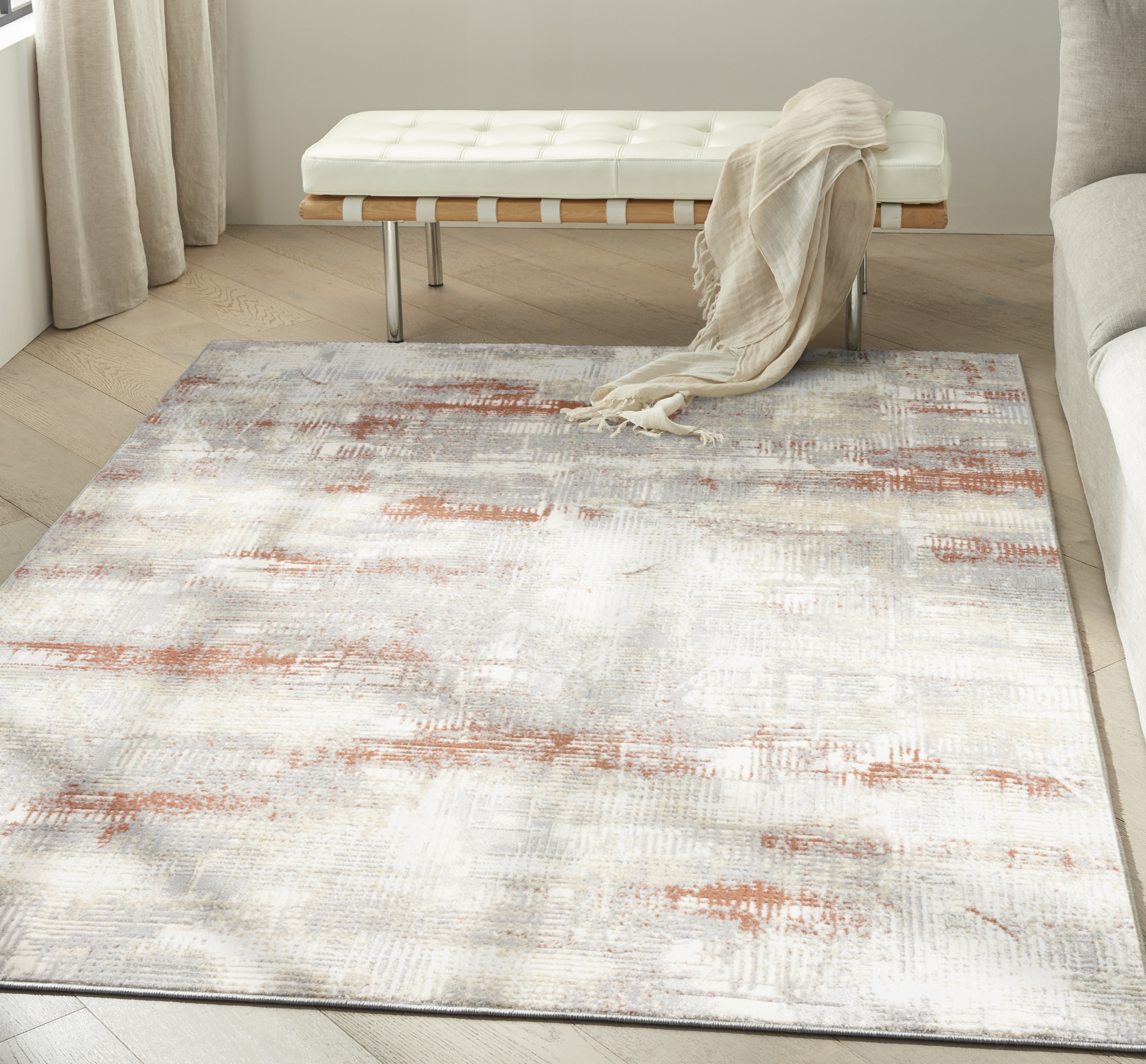 Calvin Klein CK950 Rush 5'3" x 7'3" Ivory Multicolor Modern Indoor Rug