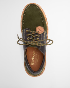Barbour x Wildbunch Styles Southfield Moccasins Green/Brown