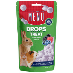 Image of Vitakraft MENU Drops Mixed Berry Treat for Rabbit/Guinea Pig/Hamster 3oz