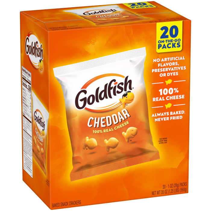 Goldfish® Cheddar Cheese Crackers, 1 oz, bag - Left Angle Image