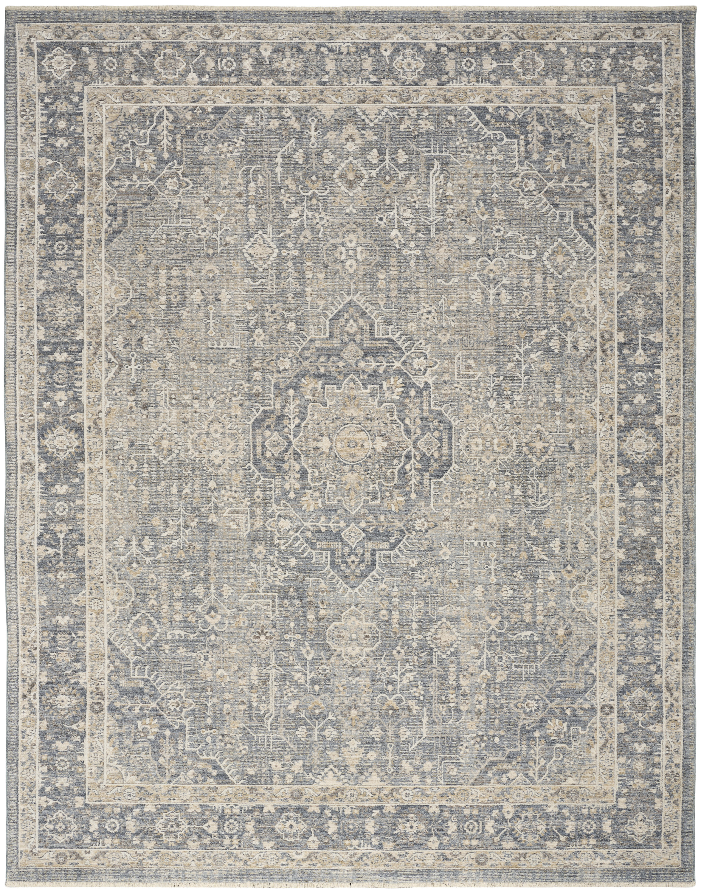 Nourison Retreat 9'6" x 13'2" Blue Vintage Indoor Rug