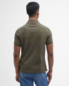 Tartan Pique Polo Shirt Dark Olive-Classic