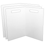 Ashley Productions&reg; Folding Magnetic Whiteboard, White, Pack of 3 ASH60000-3