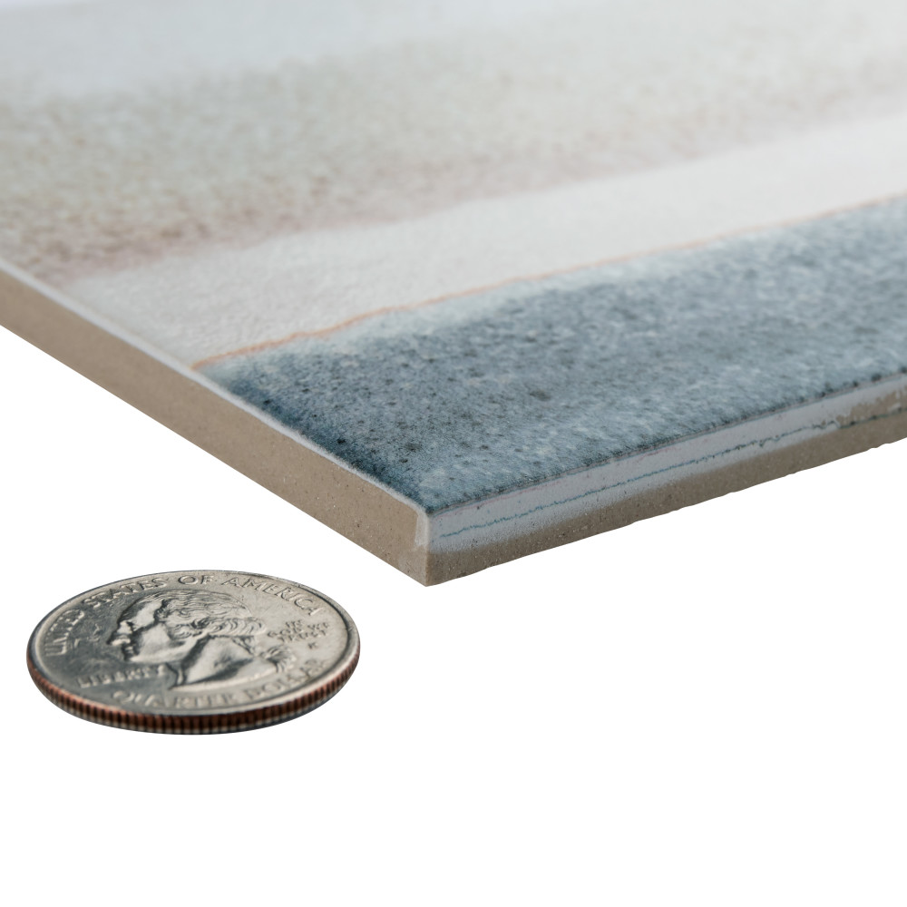Matter Canvas Bone Blue 6 in. x 6 in. Porcelain Floor and Wall Tile