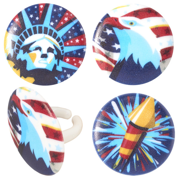 Celebrate Liberty Cupcake Rings