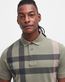 Blaine Tartan Short-Sleeved Polo Shirt Dusty Green